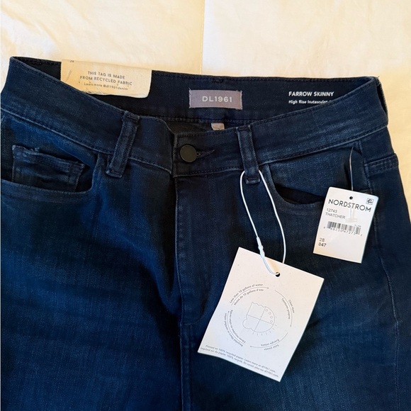 DL1961 Farrow Skinny High Rise Jeans in Deep Indigo NWT - Picture 11 of 11